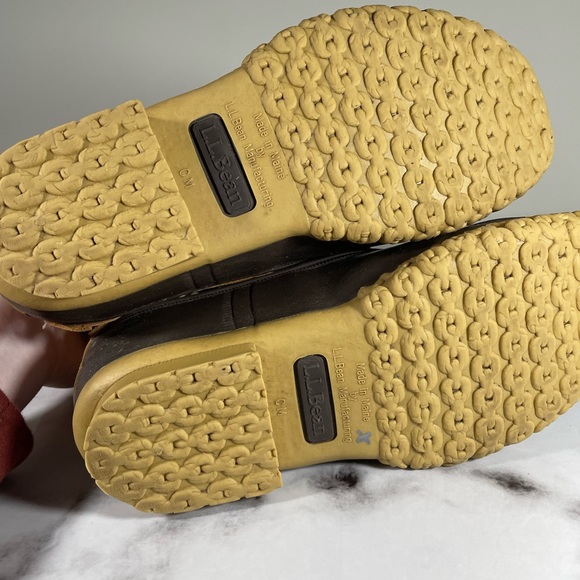 LL Bean Women's Bean Boots, 8" duck tan brown waterproof Sz 7 - Picture 5 of 7